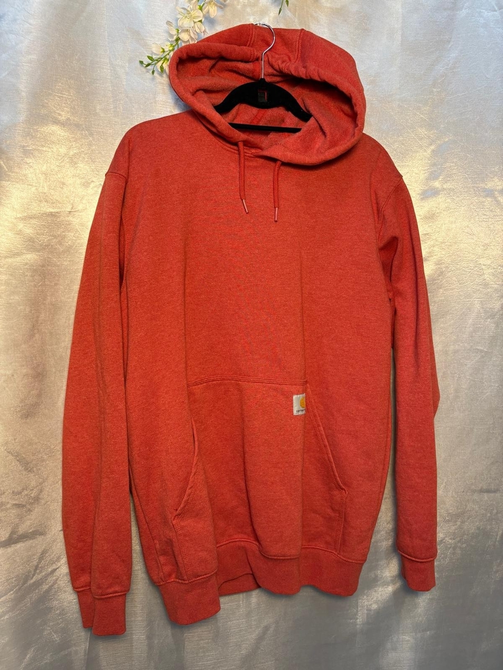 Carhartt Men's Brick Red Hooded Sweatshirt